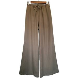 SLOAN Wide-Leg Drawstring Trouser Beige Size 2